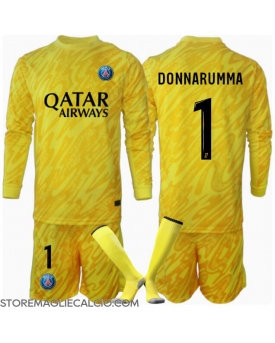 Paris Saint-Germain Gianluigi Donnarumma #1 Portiere Maglia Gara Terza Repliche 2024-25 Bambino Maniche Lunghe